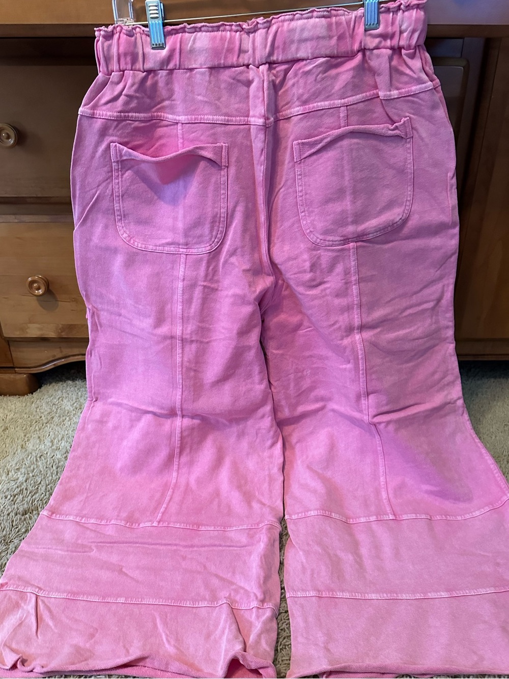 EASEL MINERAL WASHED WIDE LEG PANTS - Picture 4 of 7